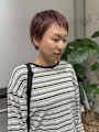 ベリーショート×ピンクベージュ