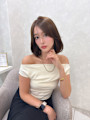 大人可愛い韓国ボブ×顔周りレイヤー 艶ブラウン