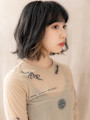デザインカラー大人可愛い抜け感ゆるふわボブパーマ10代20代