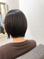 白髪を馴染むように染めたカラー／白髪長持ち