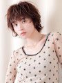 抜け感クラゲヘアハッシュウルフパーマくびれボブ20代30代