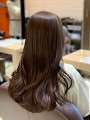 ナチュラルブラウン×ロングレイヤー