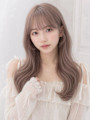 ハイトーンカラー内巻き前髪ありくびれヘアゆるめパーマ内巻き◎