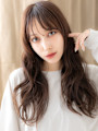 グレージュブラウンウェーブパーマエアリーロング20代30代