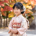 【七五三】7歳キッズ着物☆今どきルーズシニヨン