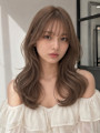 ワンホンヘアショートレイヤー薄め前髪ブリーチなしロングヘア☆