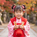 【七五三】3歳定番♪ふわふわツインお団子＆赤被布