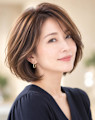 山村/小顔大人ボブパーマ/エレガントボブ/40代50代60代