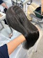 ブリーチなしダブルカラーオリーブグレージュ艶髪