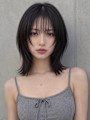 透明感カラーくびれヘアハイレイヤー韓国風パーマワンホンヘア◎