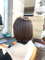 髪質改善カラーの内巻きボブ