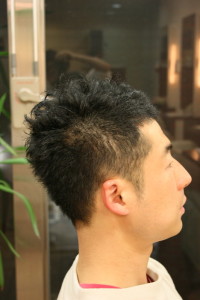 京都　メンズ　おしゃれボウズ　クセ毛の方 - hair Qril掲載