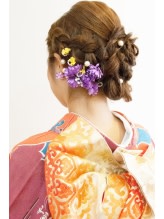 ◎綺麗め振袖着付け＋ヘアセット　Ｌ - broto掲載