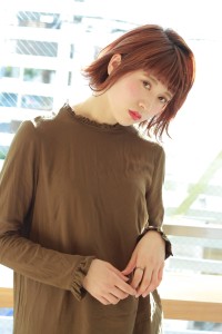 コーラルピンク×パッツンボブ - Ari・gate daikanyama掲載