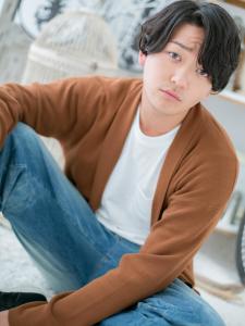 七三分けかきあげサイドパート無造作パーマスリークショート - mod's hair【モッズヘア】越谷/越谷西口店掲載