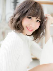 個性的カラー＆斜めバング☆ガーリーミディ - mod's hair【モッズヘア】越谷/越谷西口店掲載