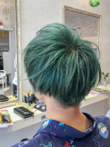 超緑髪！【見附】【長岡】 - Accueillir Pur hair掲載