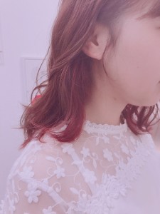 ロブのレッドインナーカラー - Hair&Make OPSIS掲載