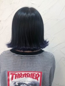 【reir下北沢】*ボブ+ラインカラー+ハロウィン紫* - Reir_下北沢掲載