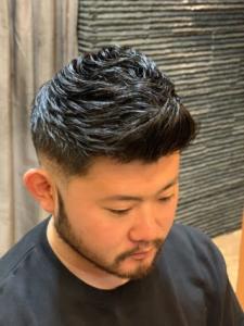 外国人風 超アップバングフェード - ヘアーモードキクチ 銀座店掲載