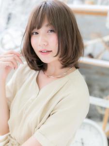 斜めバングが大人かわいい♪ナチュラルボブ　ボリュームカール - mod's hair【モッズヘア】越谷/越谷西口店掲載