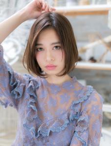 外国人風…チラ見え目元のノーバングstyle　クールボブ - mod's hair【モッズヘア】越谷/越谷西口店掲載