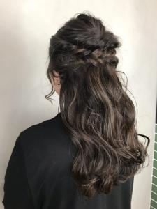 ヘアセット ノットヘア ハーフアップ 結婚式 二次会 - BROCANTE LUXBEブロカントラックスビー立川北口店掲載