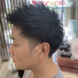 アップバングと束感のある毛流れで爽やか系男子の元気ヘア！ - Hair Make SAMSARA 宮脇店掲載