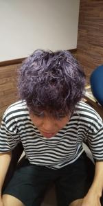 透明感のある青紫＆パーマ仕上げ。 - GLANZ Hair&Make掲載