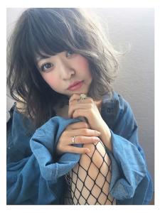 first×シルキーグレージュ×外ハネミックスウェーブ - first 泉中央掲載