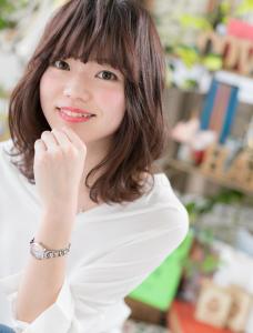 大人かわいい♪くせ毛風くびれセミディ　厚めバング - COVER HAIR bliss 戸田公園西口店掲載
