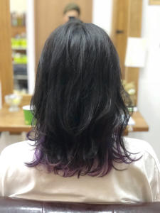 インナーカラーブルー - hair studio Romeo掲載
