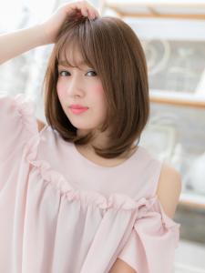 シルキーベージュカラーの小顔ウルフミディアム　ダブルバング - mod's hair【モッズヘア】上尾/上尾西口店掲載