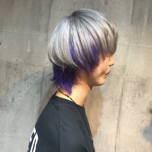マッシュウルフ×シルバー×パープルインナーカラー - INK.（インク）掲載