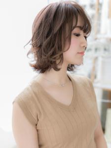 おしゃかわ♪斜めバングフェミニンボブ小顔ウルフ　伸ばしかけ - mod's hair【モッズヘア】越谷/越谷西口店掲載
