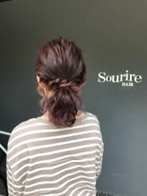 ポニーテール×イルミナコーラルピンク【sourire 神田】 - 半個室型美容室 Sourire 博多店掲載