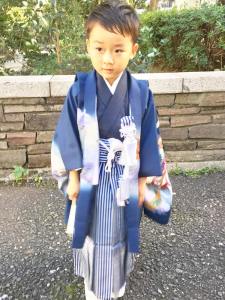 五歳　七五三袴　着付け　ヘアセット