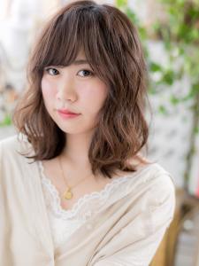 外ハネが大人かわいいくせ毛風エアリーボブ　ふわミディ - COVER HAIR bliss【カバーヘア ブリス】大宮/大宮西口店掲載
