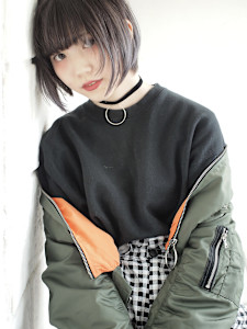  アッシュグレージュの前下がりショートボブ★ - NeF掲載