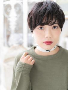 大人かわいい黒髪ふんわりショート　グラデーションカラー - mod's hair【モッズヘア】上尾/上尾西口店掲載