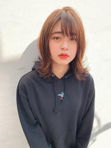 オレンジベージュの外ハネボブ - Maria by AFLOAT掲載