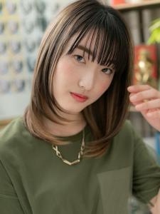 グラデーションカラー★個性的小顔セミディ　厚めバング - COVER HAIR & SPA bliss 浦和西口店【カバー ヘア アンド スパ ブリス】掲載