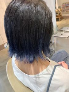 １ブリーチで、ブルーの裾カラー〇 - Hair&Make OPSIS掲載