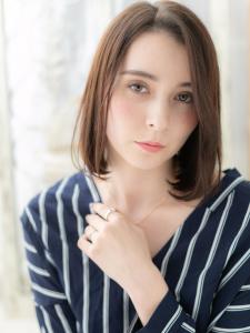 センターパートも◎黒髪風前下がりボブ　大人ボブ - mod's hair【モッズヘア】上尾/上尾西口店掲載
