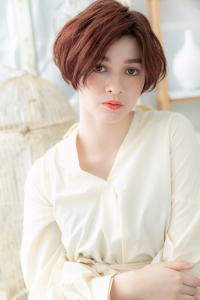 くせ毛風フェミニン*センターパート大人ボブ　ローライト - mod's hair【モッズヘア】越谷/越谷西口店掲載