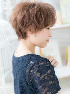 小顔オレンジカラーくせ毛風マッシュウルフ 　ローライト - mod's hair【モッズヘア】上尾/上尾西口店掲載
