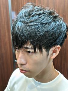 前髪縮毛矯正ショート〈理容室〉〈銀座〉〈新橋〉〈ショート〉