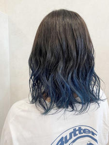 ネイビーブルー☆グラデーション - Accueillir Pur hair掲載