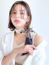 長めシースルーバング　ボブ - La Bless 大阪梅田サロン[LINKS前]掲載