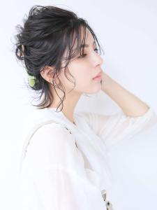黒髪アレンジ　ふんわり波ウェーブボブ - La Bless なんばスカイオ《髪質改善/ヘッドスパ/美髪》南海難波駅直結掲載